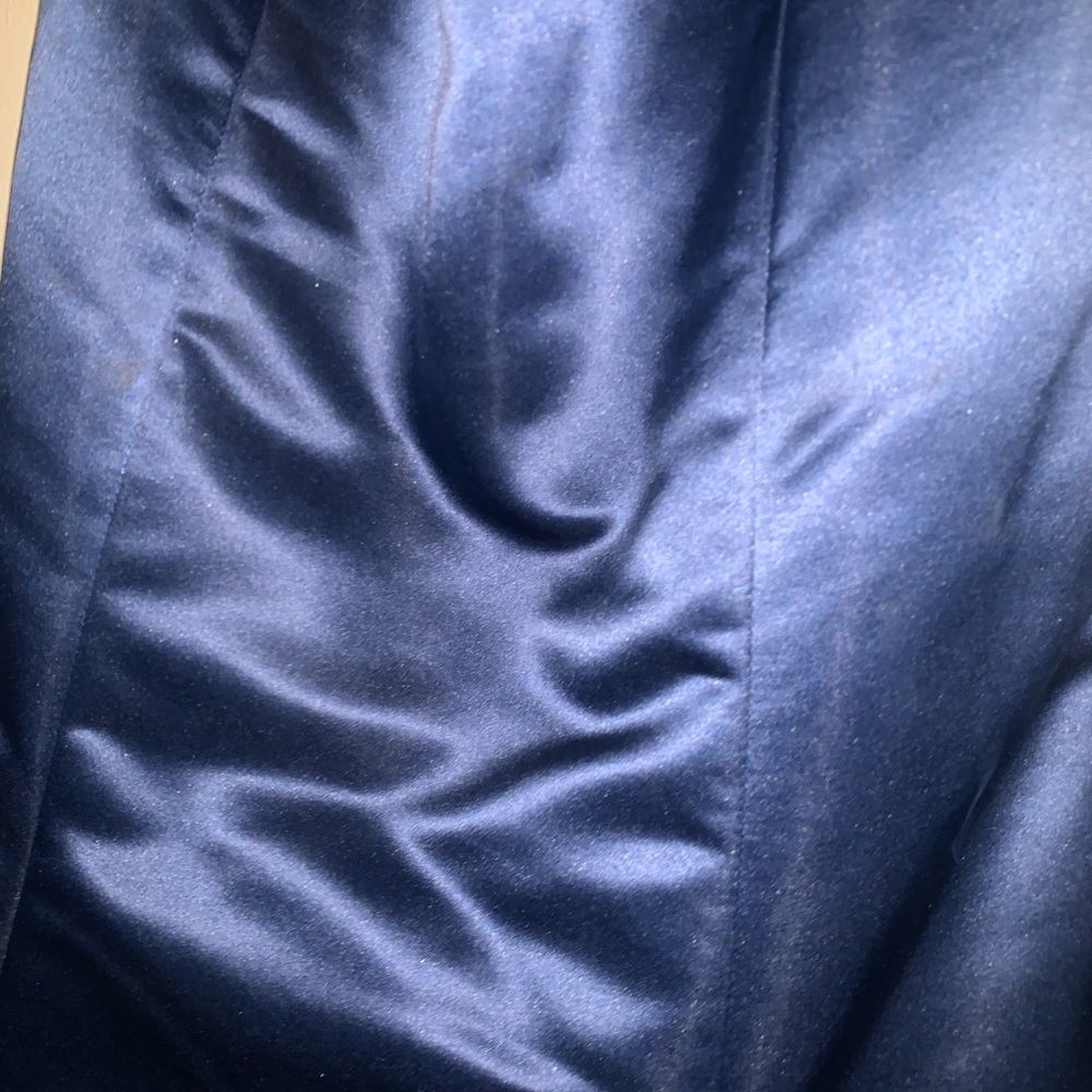 Mori Lee Size 1/2 Navy Blue Prom Dress - Picture 11 of 12